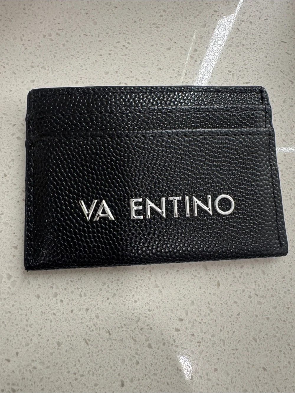 Valentino Black Leather Card Holder